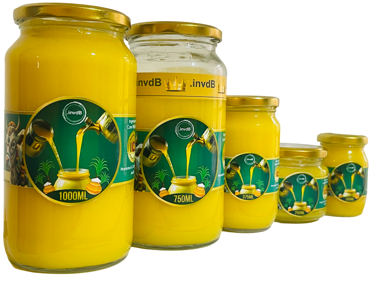Aromatic Premium Quality (AQ) cow ghee assortment